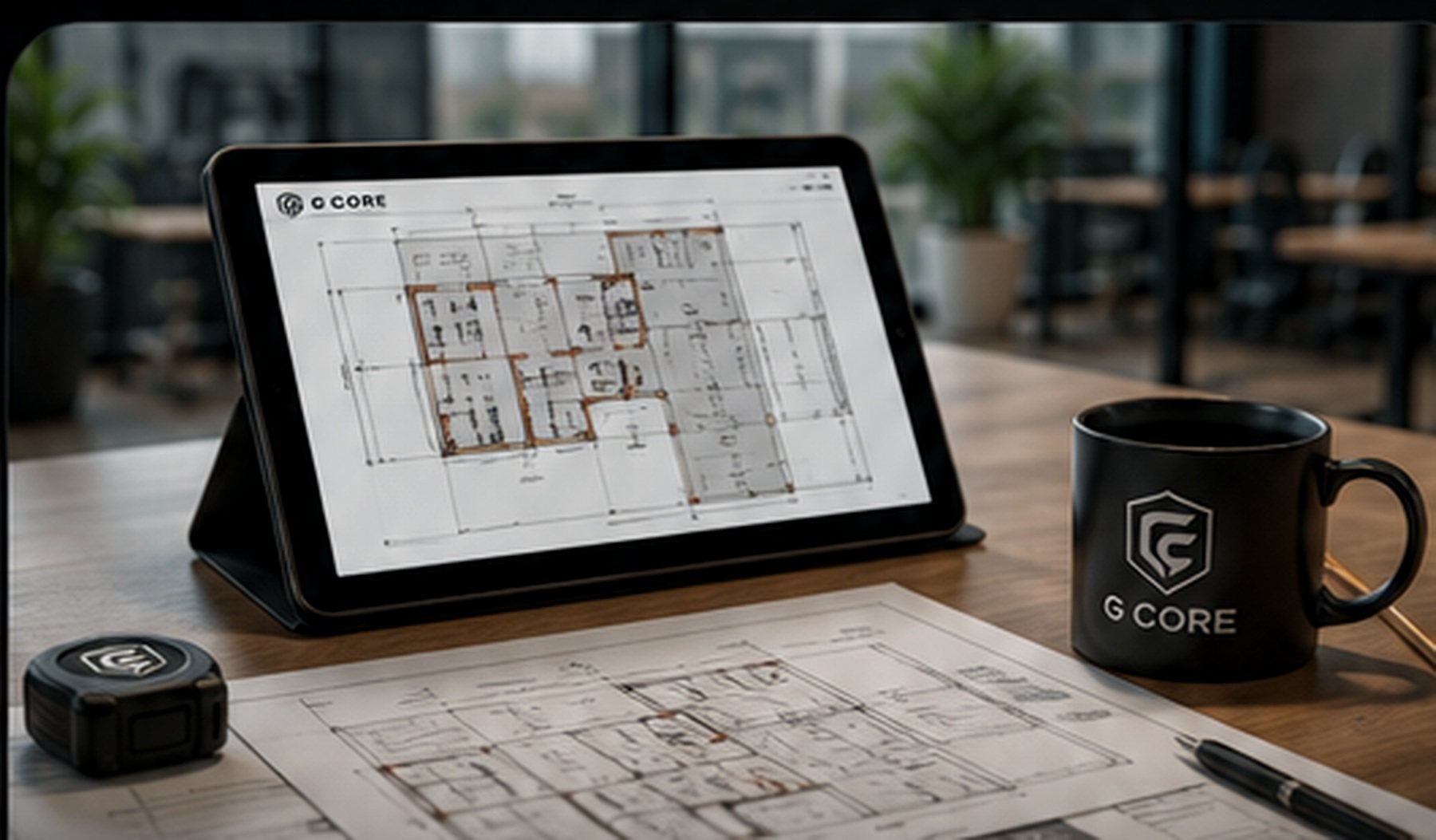 Metric gym layout planning desk with floor plans and equipment layout preview